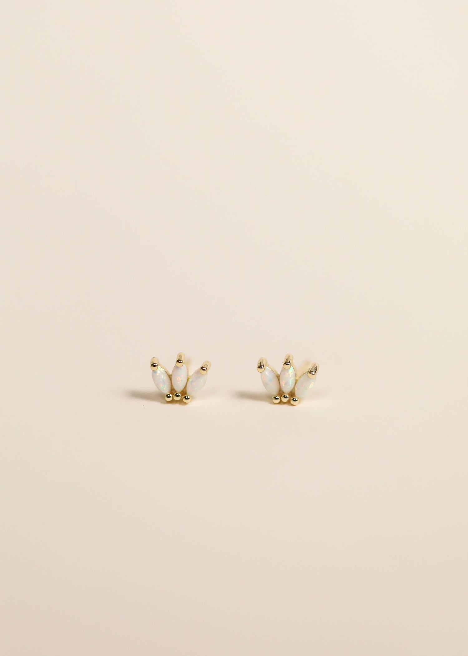 Opal Crown Stud Earrings