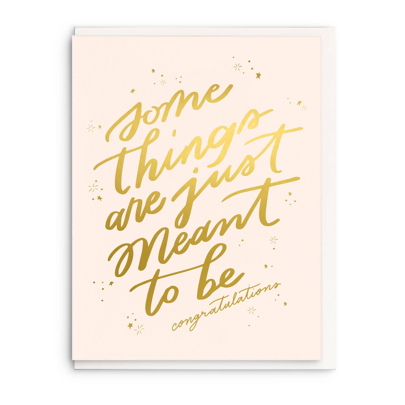 Meant To Be Foil Wedding Card