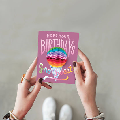 Sno Cone Birthday Pop Up Card