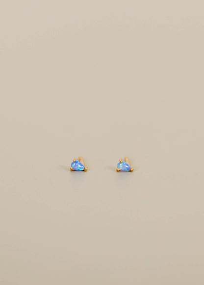 Teardrop Fire Opal Earrings