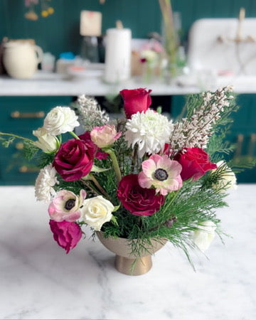 Holiday Glow Low Bowl Centerpiece