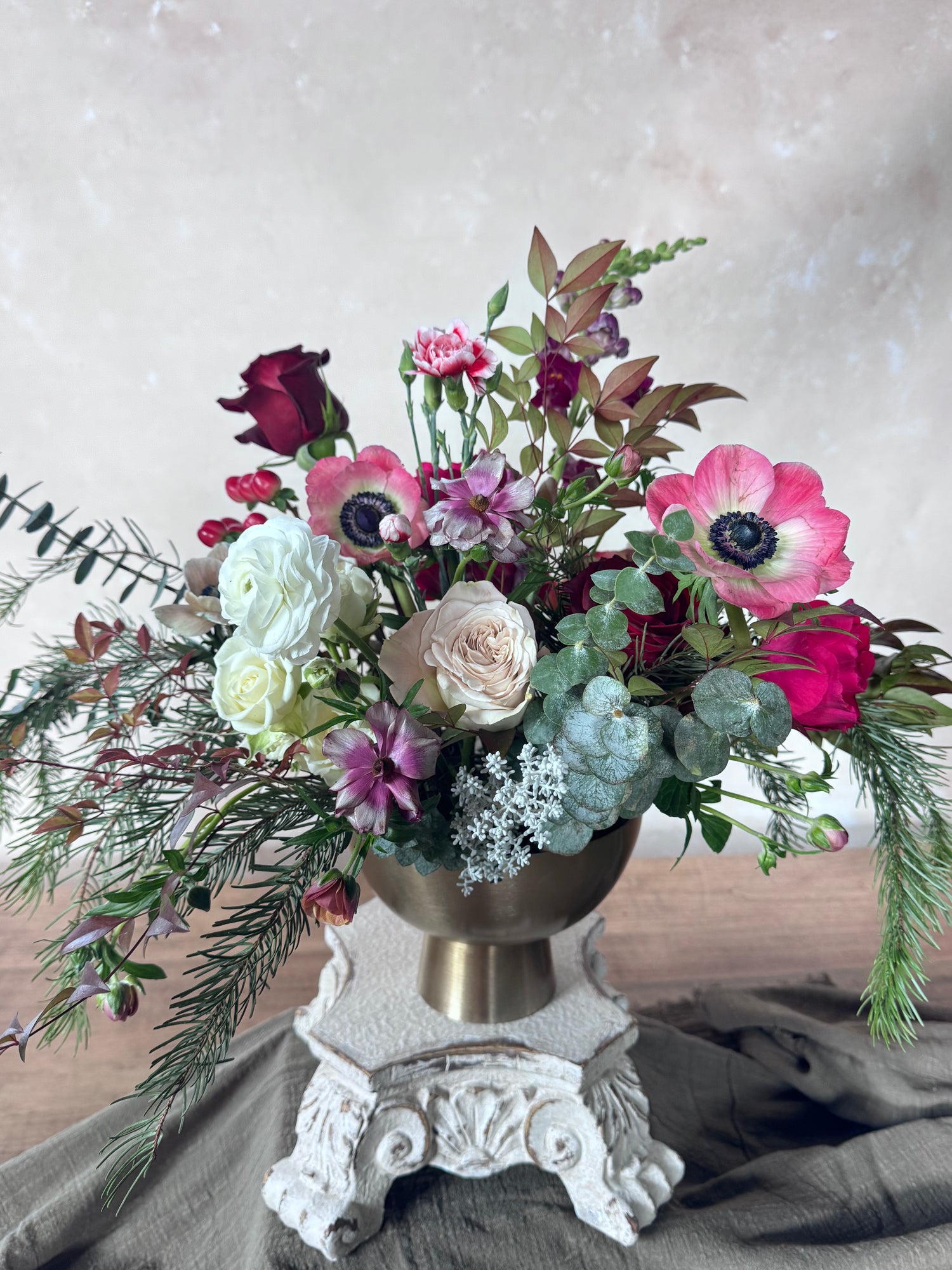 Holiday Glow Low Bowl Centerpiece