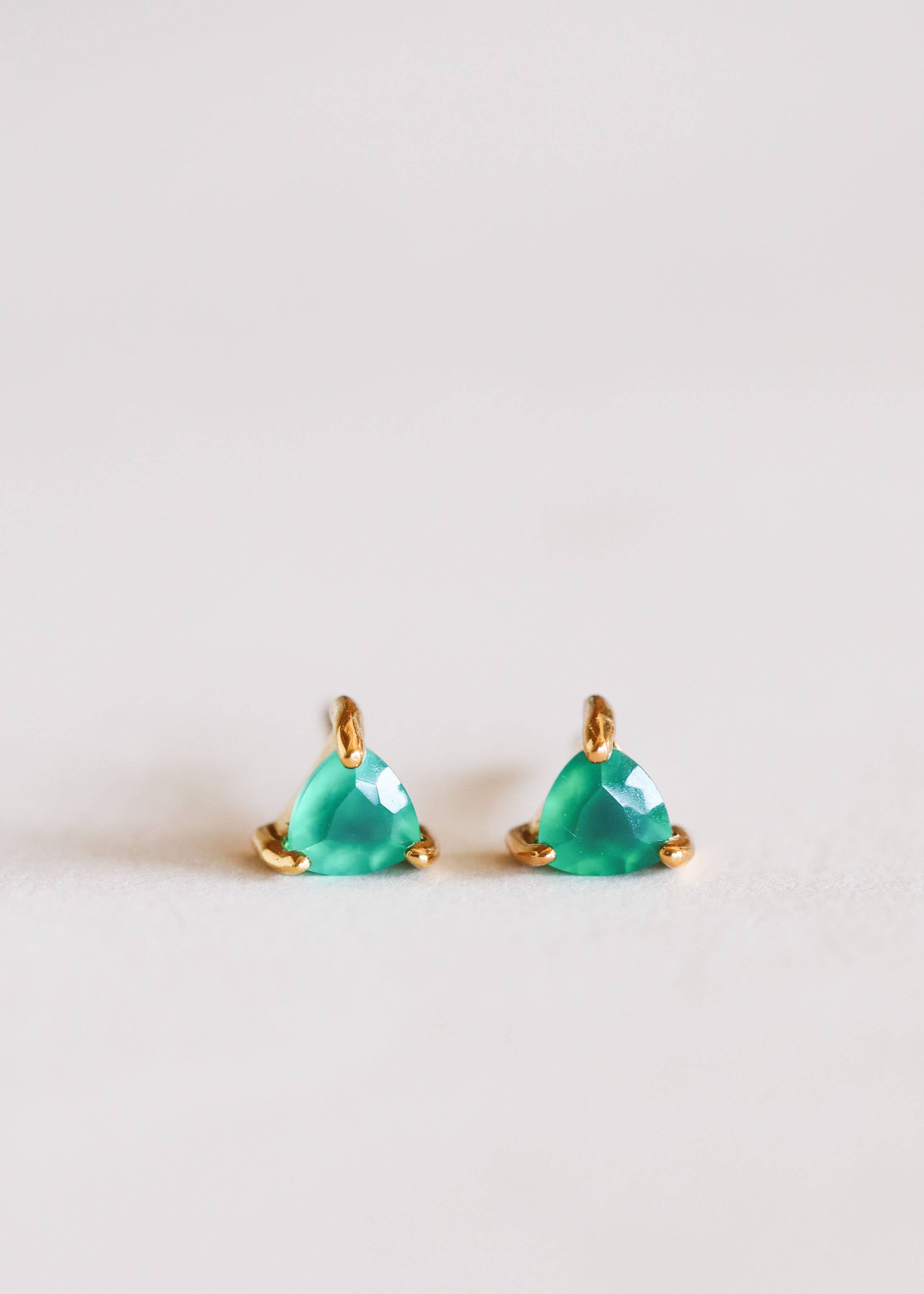 Mini Green Onyx Earrings set