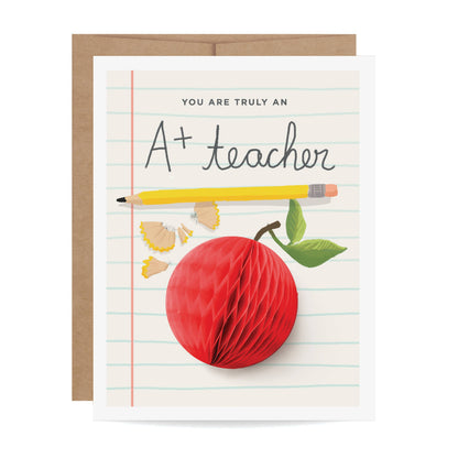 A+ Teacher Pop Up Card